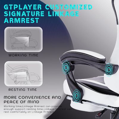 Couleur personnalisée Video haut dos Ergonomie de course de type métallique PC Chaise de jeu avec repose-pieds