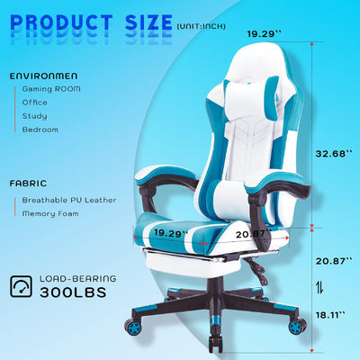 Couleur personnalisée ALINUNU High Back Video Ergonomic PC de course Chaise de jeu avec repose-pieds