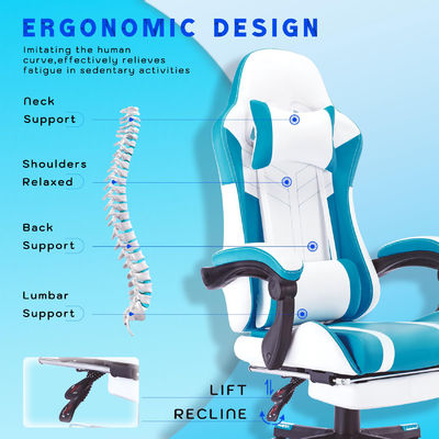 Couleur personnalisée ALINUNU High Back Video Ergonomic PC de course Chaise de jeu avec repose-pieds