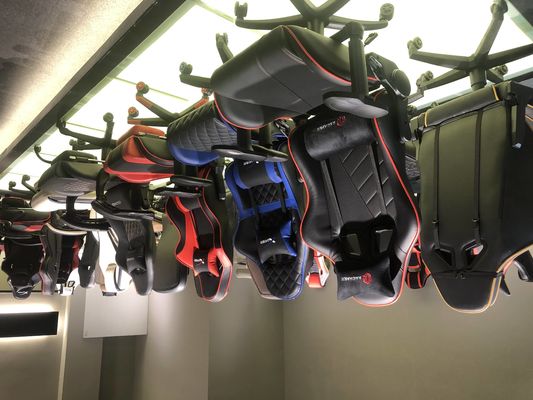 ALINUNU Type métallique métallique haut dos Vidéo ergonomie PC de course Chaise de jeu avec repose-pieds