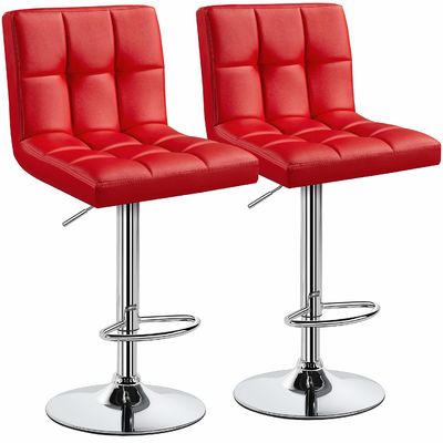 Meubles de bar modernes ALINUNU Chaise en cuir en PU pivotante pour tabourets de bar réglables en hauteur