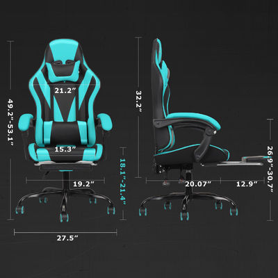 Moderne design haut dos vidéo ergonomie chaise de jeu de course avec repose-pieds abordable