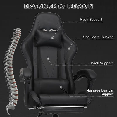 Poids maximal de 300 livres Chaise de jeu à dos haut avec repose-pieds et fonction de fauteuil