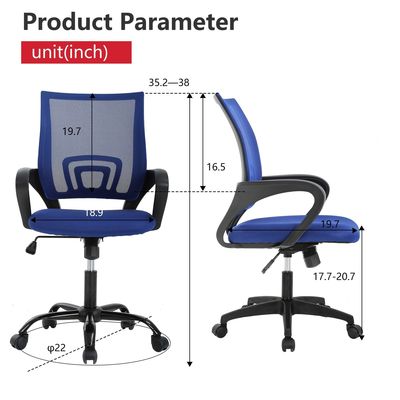 ALINUNU Chaise réglable à rouleaux pivotants exécutifs avec logo et emballage de courrier personnalisables