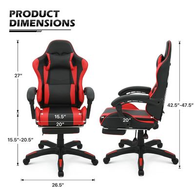 ALINUNU Chaise de jeu pour adultes Razer Ordinateur ergonomique PC vidéo de course