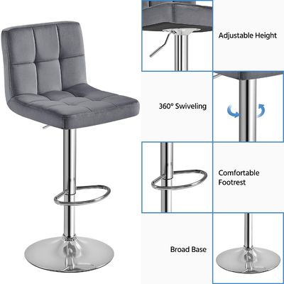 Des tabourets de bar modernes hauteur réglable hauteur de compteur des tabourets de bar chaise en cuir en PU pivotante