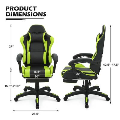 Meubles de bureau à domicile à prix abordable Chaise de jeu ergonomique ALINUNU 25 &quot;D x 26,5&quot; W x 42,5 &quot;H