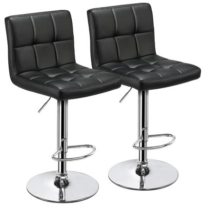19.5&quot;D x 17&quot;W x 36.5&quot;H Tabourets de bar modernes à hauteur réglable et en cuir en PU pivotant