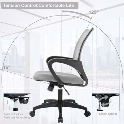 Personnalisez votre espace de travail avec le fauteuil informatique en maille grise ALINUNU Options ODM et OEM