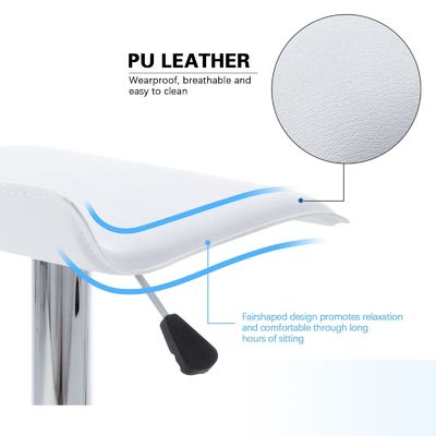 Des tabourets à barres pivotantes modernes réglables en hauteur pour chaises domestiques en cuir PU
