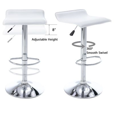 Des tabourets à barres pivotantes modernes réglables en hauteur pour chaises domestiques en cuir PU