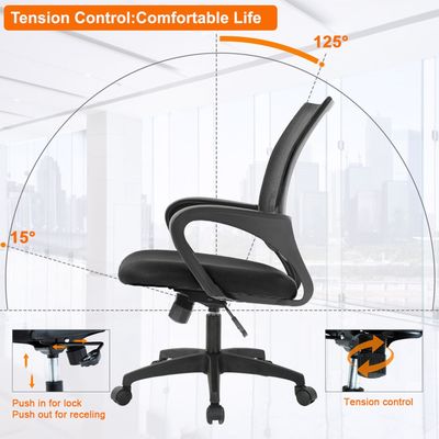 Mecanisme papillon ALINUNU Chaise informatique en treillis avec support lombaire et type métallique Autre