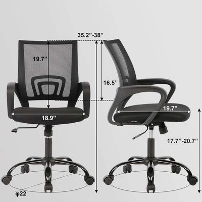 Mecanisme papillon ALINUNU Chaise informatique en treillis avec support lombaire et type métallique Autre