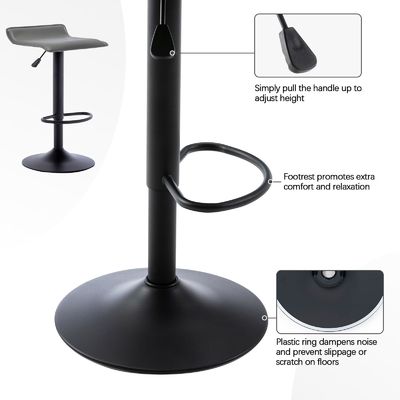 Généraux Tabourets à bar à rotation moderne en cuir PU Tabourets à bar à transport aérien pour meubles commerciaux