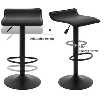 Couleur personnalisée ALINUNU Tabourets pivotants en cuir PU Chaise de bar pour salle à manger