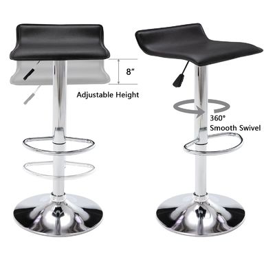 Meubles commerciaux ALINUNU Modern Swivel PU Barstools en cuir pour les meubles de bar