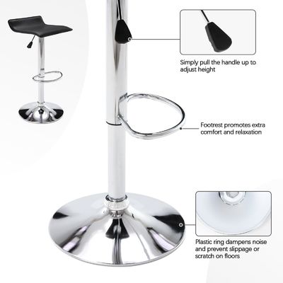 Meubles commerciaux ALINUNU Modern Swivel PU Barstools en cuir pour les meubles de bar