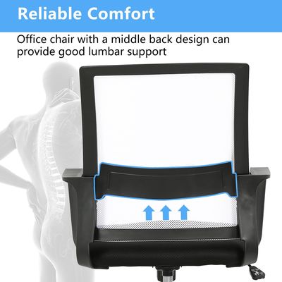 Accueil Bureau Chaise en maille ergonomique avec hauteur réglable et design moderne