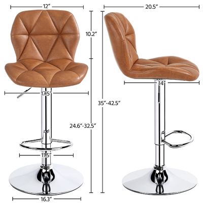 Des tabourets à bar en cuir en PU modernes pour les meubles de bar.