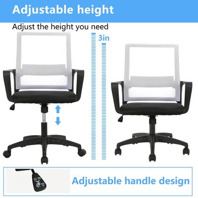 Accueil Bureau Chaise en maille ergonomique avec hauteur réglable et design moderne