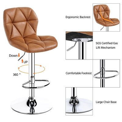 Des tabourets à bar en cuir en PU modernes pour les meubles de bar.