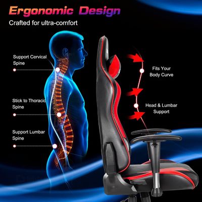 Poids de l'article 42 livres Meubles de bureau à domicile Ergonomie PC de course Chaise de jeux vidéo