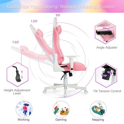 Couleur personnalisable ALINUNU Laboratoire secret chaise de jeu de course ergonomic 29 &quot;D x 29&quot;W x 49,5 &quot;H