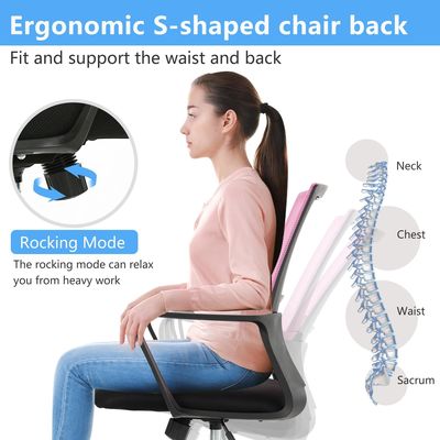 Chaise de bureau en treillis ergonomique 360 fonction de fauteuil roulant réglable en hauteur pour le bureau à domicile