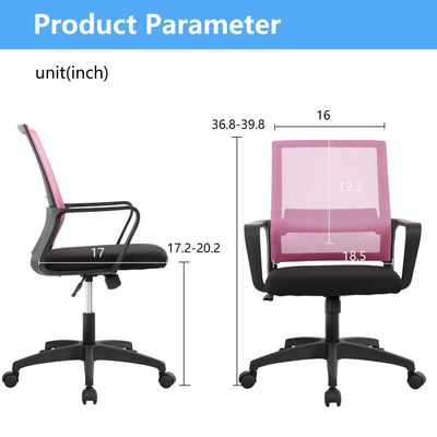 Chaise de bureau en treillis ergonomique 360 fonction de fauteuil roulant réglable en hauteur pour le bureau à domicile
