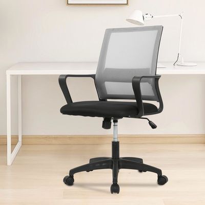 Chaise de bureau à 360 rouleaux en maille moderne avec fonction de repose-tête et réglage de hauteur