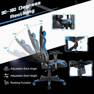 ALINUNU personnalisable laboratoire secret ergonomic PC de course chaise de jeu vidéo pour le bureau intérieur