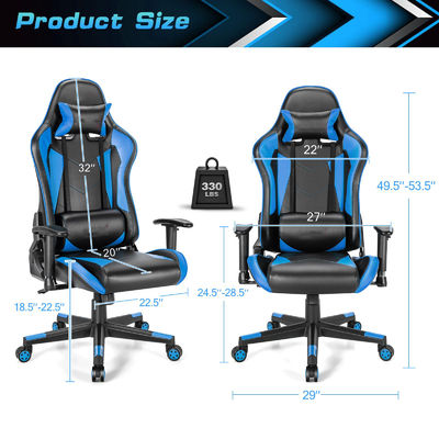 ALINUNU personnalisable laboratoire secret ergonomic PC de course chaise de jeu vidéo pour le bureau intérieur