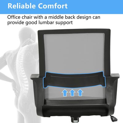 Chaise de bureau à 360 rouleaux en maille moderne avec fonction de repose-tête et réglage de hauteur
