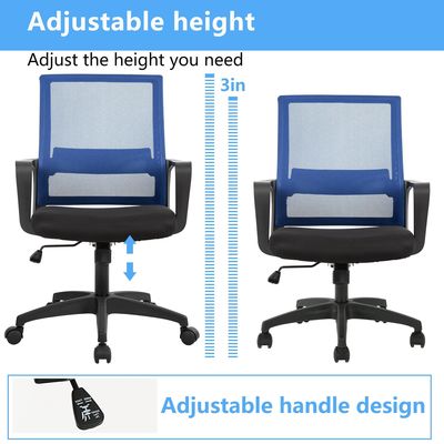 Chaise de bureau en treillis pivotant ergonomique de couleur personnalisée avec type et conception en métal de fer