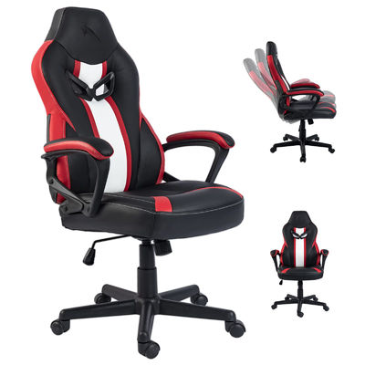 Chaise de jeu de course à cadre métallique ALINUNU avec support lombaire et conception ergonomique