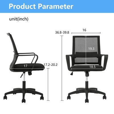 ALINUNU Chaise de bureau d'ordinateur en treillis ergonomique
