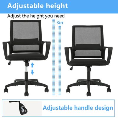 ALINUNU Chaise de bureau d'ordinateur en treillis ergonomique