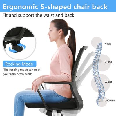 ALINUNU Chaise de bureau d'ordinateur en treillis ergonomique