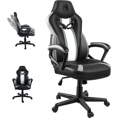 Chaise de jeu pivotante de style moderne ergonomique de course avec support lombaire réglable