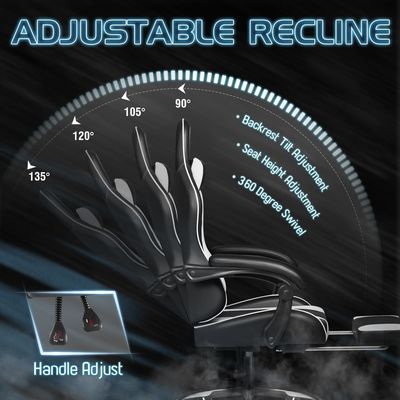 Chaise de jeu Razer de course sur mesure avec support lombaire et matériau en cuir synthétique