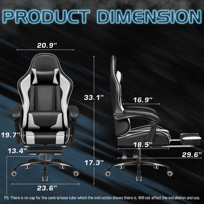 Chaise de jeu Razer de course sur mesure avec support lombaire et matériau en cuir synthétique