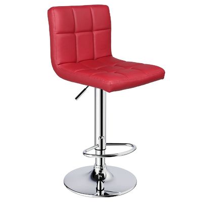 Moderne design en cuir en PU, tabouret pivotant réglable avec dos de 14,5 &quot;D x 16&quot;W x 24,5&quot;H