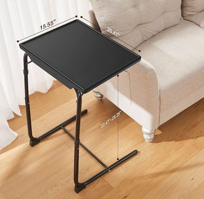 Table à téléviseur pliable réglable pour meubles domestiques de salon 6 hauteurs et 3 angles d'inclinaison