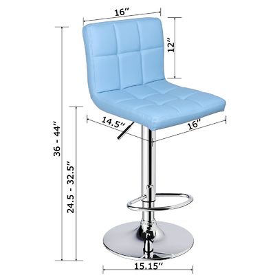 ALINUNU Tabouret à barre pivotante réglable en cuir en PU moderne avec dos en couleur personnalisée