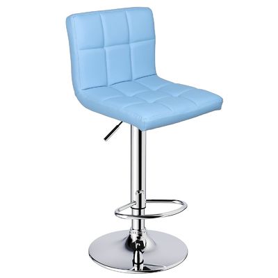 ALINUNU Tabouret à barre pivotante réglable en cuir en PU moderne avec dos en couleur personnalisée