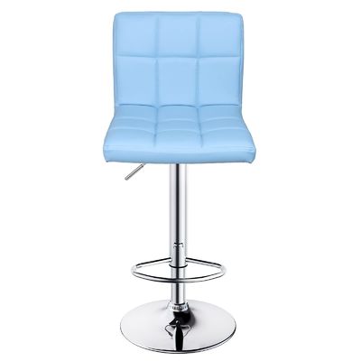 ALINUNU Tabouret à barre pivotante réglable en cuir en PU moderne avec dos en couleur personnalisée