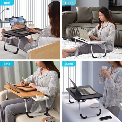 Tableau de bureau portable avec porte-gobelets 15.7 &quot;D x 23.6&quot;W x 11&quot;H