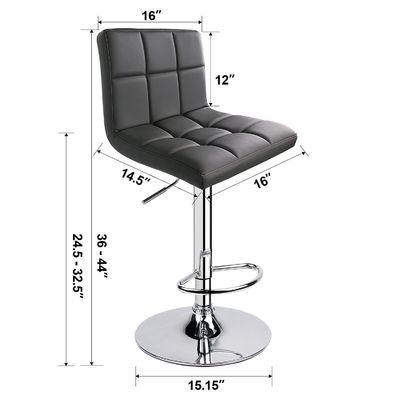 Tabouret de barre pivotant réglable avec dos ALINUNU Meubles commerciaux de design moderne