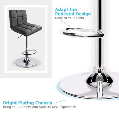 Tabouret de barre pivotant réglable avec dos ALINUNU Meubles commerciaux de design moderne