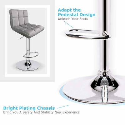 Tabouret de bar à domicile de design moderne avec dos et pivot réglable en couleur personnalisée